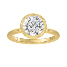 Load image into Gallery viewer, LADIES SOLITAIRE RING 3CT ROUND DIAMOND 14K YELLOW GOLD (CENTER STONE ROUND DIAMOND 3CT )
