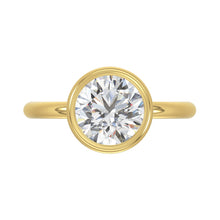 Load image into Gallery viewer, LADIES SOLITAIRE RING 3CT ROUND DIAMOND 14K YELLOW GOLD (CENTER STONE ROUND DIAMOND 3CT )

