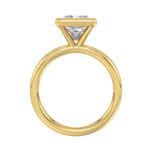 Load image into Gallery viewer, LADIES SOLITAIRE RING 3CT PRINCESS DIAMOND 14K YELLOW GOLD (CENTER STONE PRINCESS DIAMOND 3CT )

