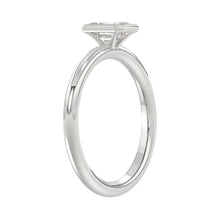 Load image into Gallery viewer, LADIES SOLITAIRE RING 1CT EMERALD DIAMOND 14K WHITE GOLD (CENTER STONE EMERALD DIAMOND 1CT )
