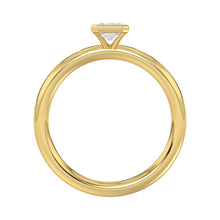 Load image into Gallery viewer, LADIES SOLITAIRE RING 1CT EMERALD DIAMOND 14K YELLOW GOLD (CENTER STONE EMERALD DIAMOND 1CT )
