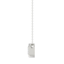 Load image into Gallery viewer, LADIES SOLITAIRE PENDANT 1CT EMERALD DIAMOND 14K WHITE GOLD WITH CHAIN

