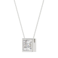 Load image into Gallery viewer, LADIES SOLITAIRE PENDANT 2CT PRINCESS DIAMOND 14K WHITE GOLD
