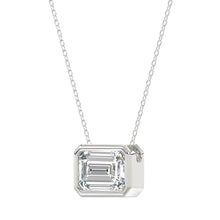 Load image into Gallery viewer, LADIES SOLITAIRE PENDANT 2CT EMERALD DIAMOND 14K WHITE GOLD
