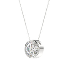 Load image into Gallery viewer, LADIES SOLITAIRE PENDANT 2CT ROUND DIAMOND 14K WHITE GOLD
