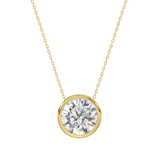 Load image into Gallery viewer, LADIES SOLITAIRE PENDANT 2CT ROUND DIAMOND 14K YELLOW GOLD
