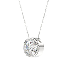 Load image into Gallery viewer, LADIES SOLITAIRE PENDANT 3CT ROUND DIAMOND 14K WHITE GOLD
