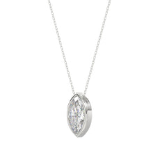 Load image into Gallery viewer, LADIES SOLITAIRE PENDANT 1CT MARQUISE DIAMOND 14K WHITE GOLD WITH CHAIN
