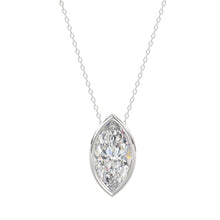 Load image into Gallery viewer, LADIES SOLITAIRE PENDANT 3CT MARQUISE DIAMOND 14K WHITE GOLD
