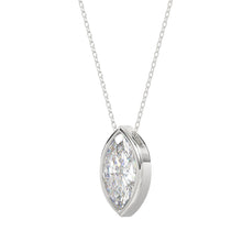 Load image into Gallery viewer, LADIES SOLITAIRE PENDANT 3CT MARQUISE DIAMOND 14K WHITE GOLD
