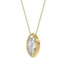 Load image into Gallery viewer, LADIES SOLITAIRE PENDANT 3CT MARQUISE DIAMOND 14K YELLOW GOLD
