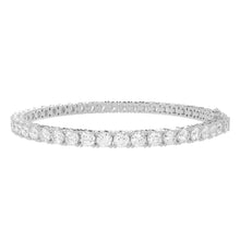 Load image into Gallery viewer, LADIES TENNIS BRACELET 12 1/2CT ROUND DIAMOND 14K WHITE GOLD 
