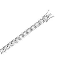 Load image into Gallery viewer, LADIES TENNIS BRACELET 12 1/2CT ROUND DIAMOND 14K WHITE GOLD 
