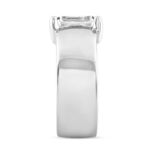 Load image into Gallery viewer, LADIES RING 2CT EMERALD DIAMOND 14K WHITE GOLD 
