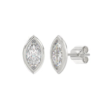 Load image into Gallery viewer, LADIES SOLITAIRE EARRINGS 3CT MARQUISE DIAMOND 14K WHITE GOLD
