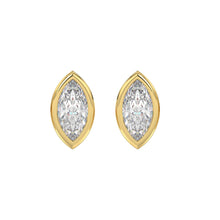 Load image into Gallery viewer, LADIES SOLITAIRE EARRINGS 3CT MARQUISE DIAMOND 14K YELLOW GOLD
