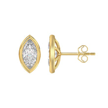 Load image into Gallery viewer, LADIES SOLITAIRE EARRINGS 3CT MARQUISE DIAMOND 14K YELLOW GOLD
