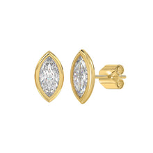 Load image into Gallery viewer, LADIES SOLITAIRE EARRINGS 3CT MARQUISE DIAMOND 14K YELLOW GOLD
