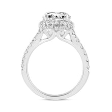 Load image into Gallery viewer, LADIES RING 4CT ROUND/OVAL DIAMOND 14K WHITE GOLD (CENTER STONE OVAL DIAMOND 3CT )
