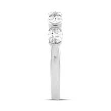 Load image into Gallery viewer, LADIES BAND 1CT OVAL DIAMOND 14K WHITE GOLD
