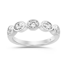Load image into Gallery viewer, LADIES BAND 1CT OVAL DIAMOND 14K WHITE GOLD
