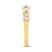 Load image into Gallery viewer, LADIES BAND 1CT OVAL DIAMOND 14K YELLOW GOLD
