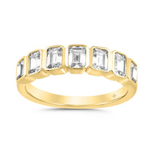 Load image into Gallery viewer, LADIES BAND 1 1/4CT EMERALD DIAMOND 14K YELLOW GOLD

