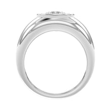 Load image into Gallery viewer, MEN'S RING 2CT ROUND DIAMOND 14K WHITE GOLD (CENTER STONE ROUND DIAMOND 2CT )
