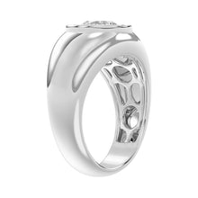 Load image into Gallery viewer, MEN'S RING 2CT ROUND DIAMOND 14K WHITE GOLD (CENTER STONE ROUND DIAMOND 2CT )
