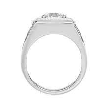 Load image into Gallery viewer, MEN'S RING 2CT ROUND DIAMOND 14K WHITE GOLD (CENTER STONE ROUND DIAMOND 2CT )
