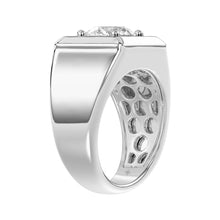 Load image into Gallery viewer, MEN'S RING 2CT ROUND DIAMOND 14K WHITE GOLD (CENTER STONE ROUND DIAMOND 2CT )
