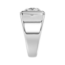 Load image into Gallery viewer, MEN'S RING 2CT ROUND DIAMOND 14K WHITE GOLD (CENTER STONE ROUND DIAMOND 2CT )
