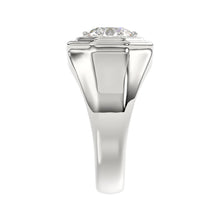 Load image into Gallery viewer, MEN'S RING 2CT ROUND DIAMOND 14K WHITE GOLD (CENTER STONE ROUND DIAMOND 2CT )
