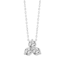 Load image into Gallery viewer, LADIES NECKLACE 1CT ROUND DIAMOND 14K WHITE GOLD WITH CHAIN 
