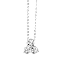 Load image into Gallery viewer, LADIES NECKLACE 1CT ROUND DIAMOND 14K WHITE GOLD WITH CHAIN 
