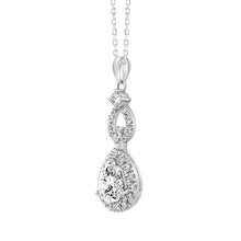 Load image into Gallery viewer, LADIES PENDANT 1 1/2CT ROUND/PEAR DIAMOND 14K WHITE GOLD
