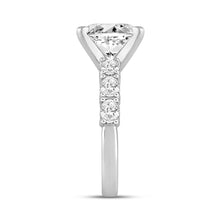 Load image into Gallery viewer, LADIES RING 4 1/2CT ROUND/OVAL DIAMOND 14K WHITE GOLD (CENTER STONE OVAL DIAMOND 3.00CT)
