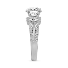 Load image into Gallery viewer, LADIES RING 3 1/3CT ROUND DIAMOND 14K WHITE GOLD (CENTER STONE ROUND DIAMOND 2CT )
