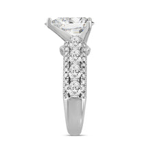 Load image into Gallery viewer, LADIES RING 4 1/4CT ROUND/PEAR/OVAL DIAMOND 14K WHITE GOLD (CENTER STONE PEAR DIAMOND 3CT )
