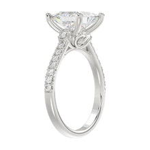 Load image into Gallery viewer, LADIES BRIDAL SET 3 1/2CT ROUND/PRINCESS DIAMOND 14K WHITE GOLD (CENTER STONE PRINCESS DIAMOND 3CT )
