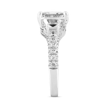 Load image into Gallery viewer, LADIES RING 4 1/2CT ROUND/PRINCESS/TRAPEZOID DIAMOND 14K WHITE GOLD (CENTER STONE PRINCESS DIAMOND 3CT )
