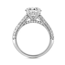 Load image into Gallery viewer, LADIES RING 3 3/4CT ROUND/OVAL DIAMOND 14K WHITE GOLD (CENTER STONE OVAL DIAMOND 3CT )
