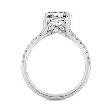 Load image into Gallery viewer, LADIES RING 3 1/2CT ROUND DIAMOND 14K WHITE GOLD (CENTER STONE ROUND DIAMOND 3CT )
