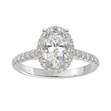 Load image into Gallery viewer, LADIES RING 2 1/2CT ROUND/OVAL DIAMOND 14K WHITE GOLD (CENTER STONE OVAL DIAMOND 2CT )
