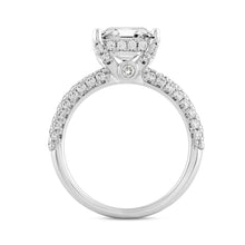 Load image into Gallery viewer, LADIES RING 3 3/4CT ROUND/PRINCESS DIAMOND 14K WHITE GOLD (CENTER STONE PRINCESS DIAMOND 3CT )
