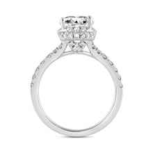 Load image into Gallery viewer, LADIES RING 2 3/4CT ROUND/OVAL DIAMOND 14K WHITE GOLD (CENTER STONE OVAL DIAMOND 2CT )
