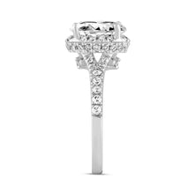 Load image into Gallery viewer, LADIES RING 2 3/4CT ROUND/OVAL DIAMOND 14K WHITE GOLD (CENTER STONE OVAL DIAMOND 2CT )
