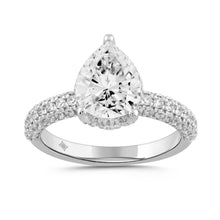 Load image into Gallery viewer, LADIES RING 2 3/4CT ROUND/PEAR DIAMOND 14K WHITE GOLD (CENTER STONE PEAR DIAMOND 2CT )
