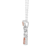 Load image into Gallery viewer, 14K WHITE/ROSE GOLD 2.00CT PEAR/OVAL/DIAMOND LADIES PENDANT WITH CHAIN

