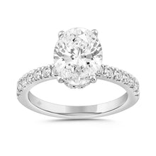 Load image into Gallery viewer, LADIES RING 2 1/2CT ROUND/OVAL DIAMOND 14K WHITE GOLD (CENTER STONE OVAL DIAMOND 2CT)
